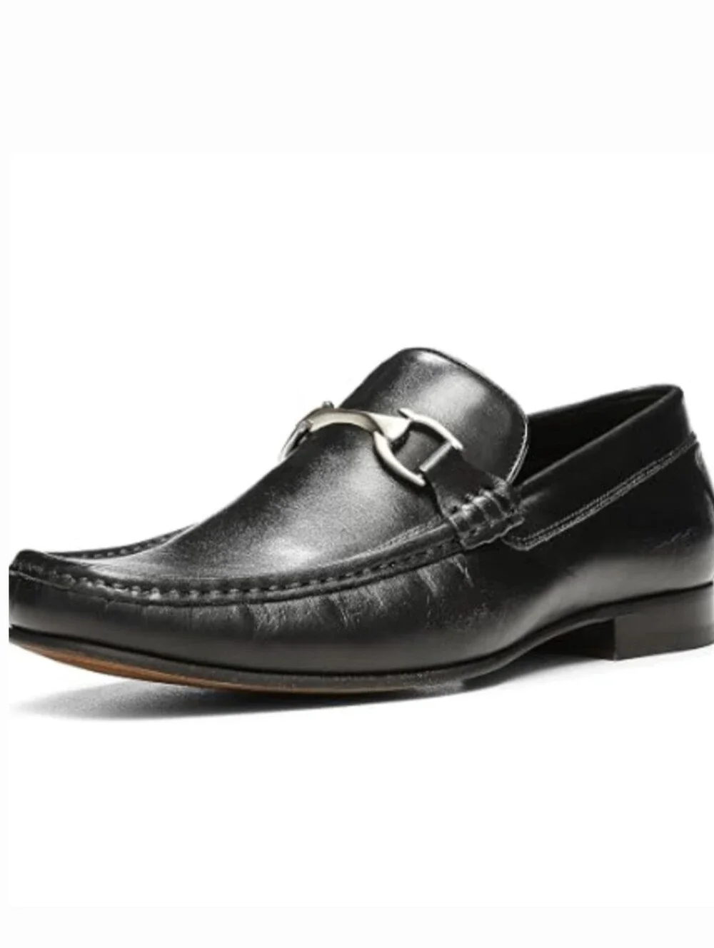 Donald J. Pliner Dannie Black Leather Slip-On Horsebit Loafer